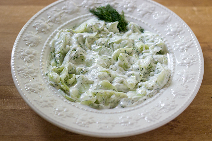 Creamy German Cucumber Salad (Gurkensalat) | The Kitchen Maus