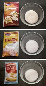Packets of Vanilla Sugar - Three Kinds
