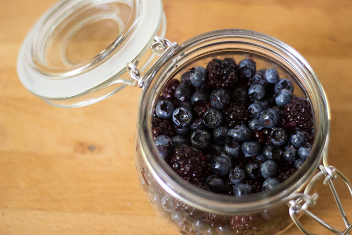 Small Blackberry Blueberry Rumtopf | The Kitchen Maus