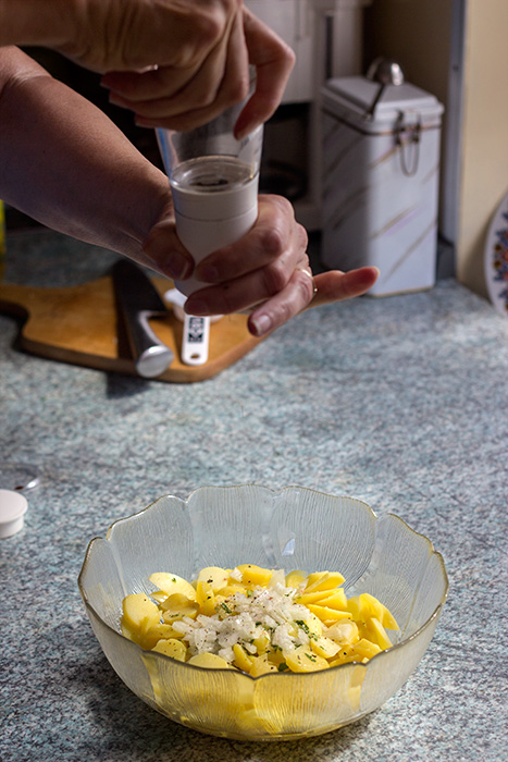 Warm German Potato Salad (Kartoffelsalat) | The Kitchen Maus