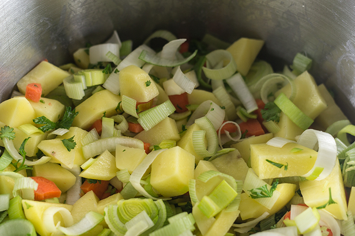 Classic German Potato Soup (Kartoffelsuppe) | The Kitchen Maus