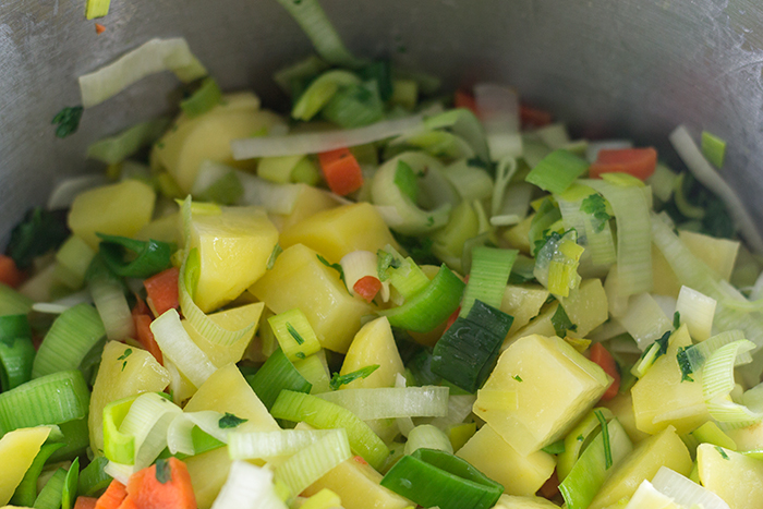 Classic German Potato Soup (Kartoffelsuppe) | The Kitchen Maus