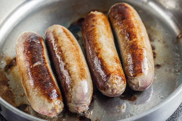 Puff Pastry Bratwurst with Curry Ketchup - The Kitchen Maus