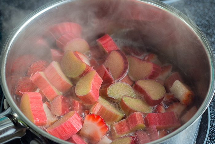 Strawberry Rhubarb Spritzer (Erdbeer-Rharbarberschorle) | The Kitchen Maus