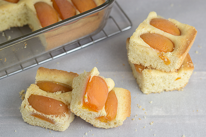 Fresh Apricot Cake (Aprikosenkuchen) by the Kitchen Maus