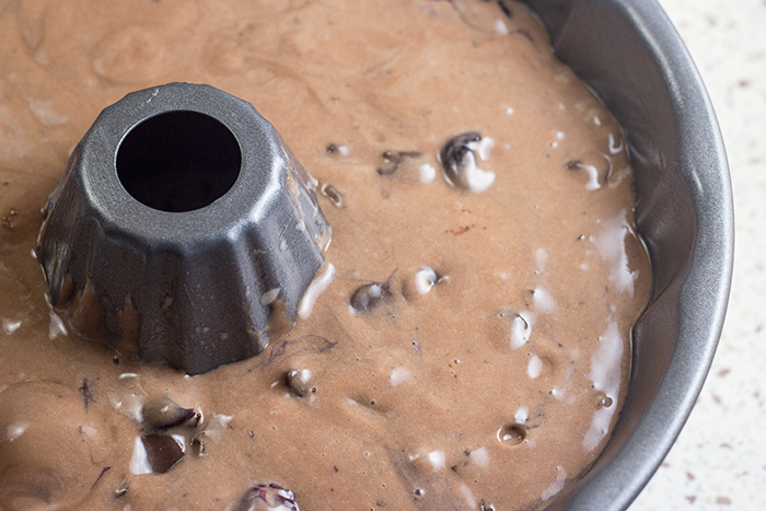 Cherry Chocolate Pound Cake by the Kitchen Maus