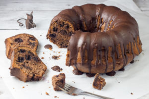 Cherry Chocolate Pound Cake by the Kitchen Maus