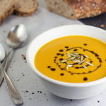 German Cream of Pumpkin Soup (Kürbiscremesuppe) by the Kitchen Maus